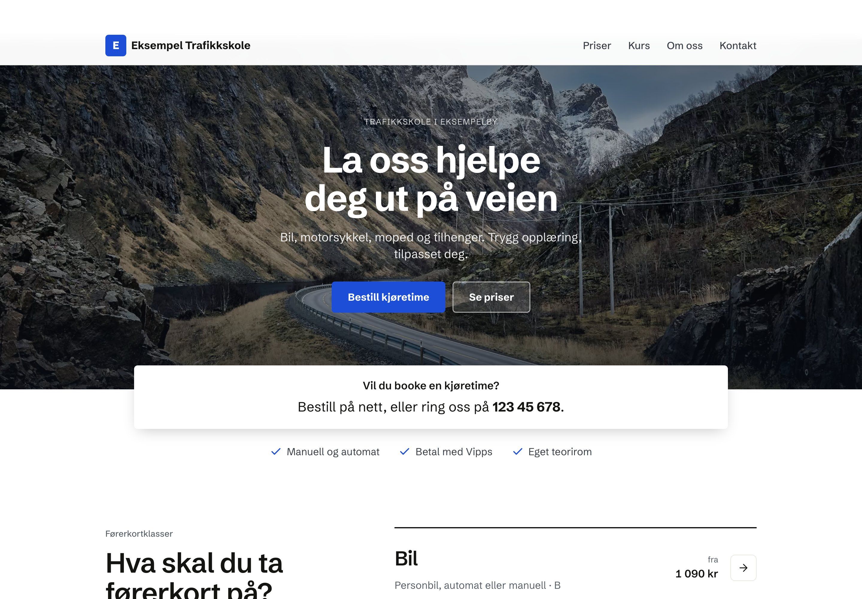 Forhåndsvisning av malen Klassisk